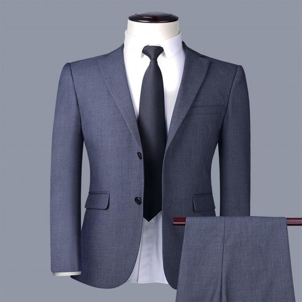 Abito da uomo grigio scuro su misura Abito da sposo Abiti da sposa per uomo Smoking da sposo slim fit per uomo Pantaloni giacca2305