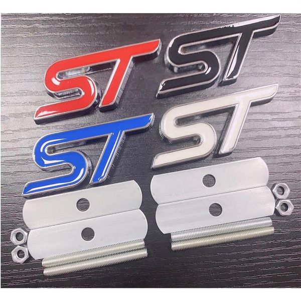 Auto Front Grill Emblem Auto Grille Abzeichen Aufkleber Für Ford Focus ST Fiesta Ecosport Mondeo Auto Styling Accessories268G