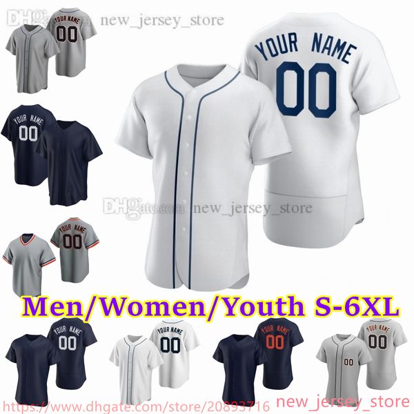 Benutzerdefinierte NCAA S-6XL Baseball Jersey 24 Miguel Cabrera 28 Javier Baez 17 Austin Meadows 57 Eduardo Rodriguez 15 Tucker Barnhart 37 Andrew Chafin genähte Trikots