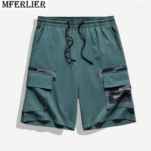 Herren Shorts Sommer Männer Casual Camouflage Sport Patchwork Taschen Plus Größe 4XL Out Door