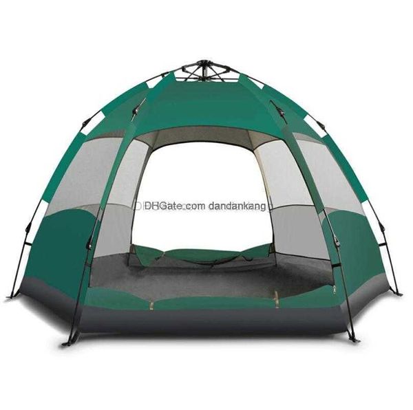 Tenda de acampamento automática portátil fácil configuração instantânea tamanhos grandes 3-5 pessoas família carro mochila tendas à prova dwaterproof água caminhadas festa jantar abrigos dossel