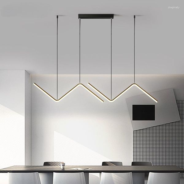 Kolye lambaları alüminyum yemek lambası modern minimalist restoran nordic line yaratıcı tasarım duygusu