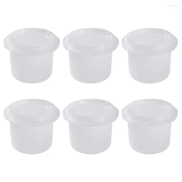 Set di stoviglie da 6 pezzi in plastica per cubetti di ghiaccio, tazza per salsa, comodi vassoi per cubetti di stampi, coperchio in polipropilene, contenitore per congelatore