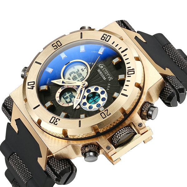 Stryve 5ATM Waterproof S8015 Orologi subacquei da uomo Sport Brand Luxury Led Digital Vendite calde Orologio da polso bianco Relogio Masculino