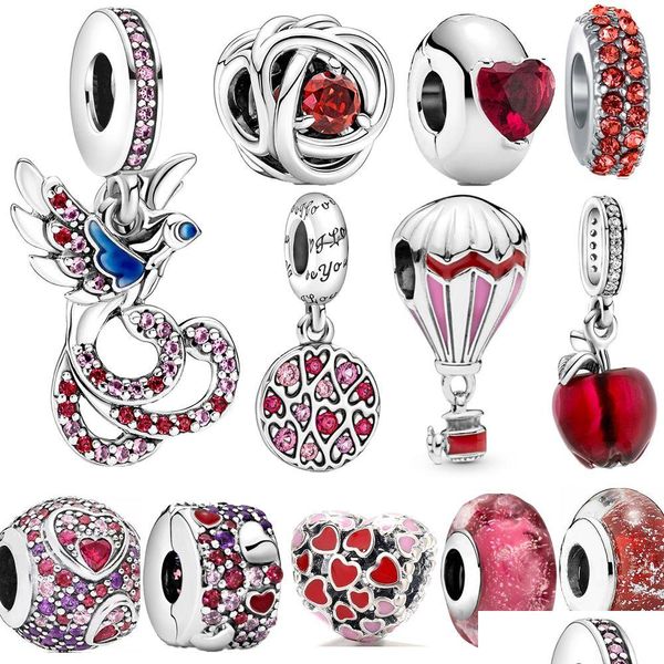 Charms 925 Seerling Sier Charm Jewelry Dewelry Colorf Zircon Phoenix DIY Аксессуары для браслета Pandora Bracelet Drop Drop Fin Dhp8i