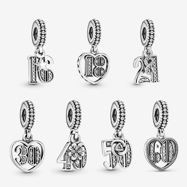 Charms 925 Sterling Sier Charm Beads Original Celebration Ciondolo Pandora Bracciale Collana Gioielli femminili Accessori moda Intero Dhxed