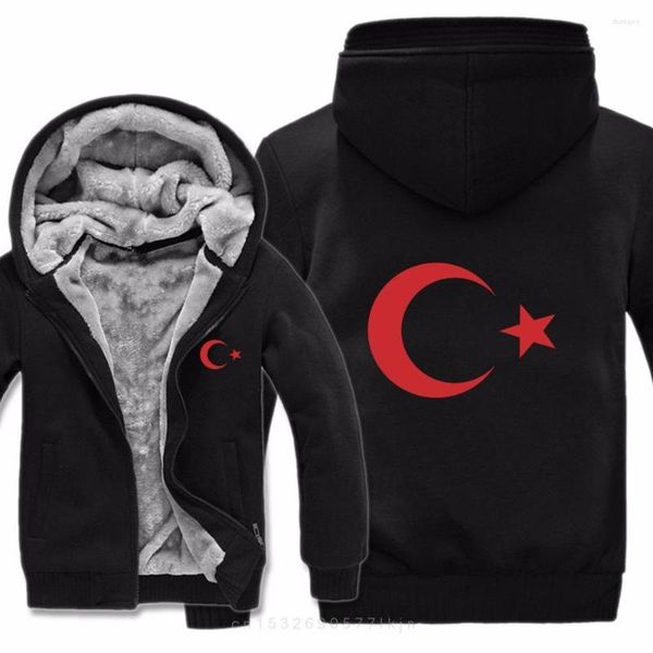 Männer Hoodies Sweatshirts Pullover Mann Mantel Winter Türkische Flaggen Jacke Männer Casual Qualität Gedruckt Dicke Fleece Land Flagge Türkei