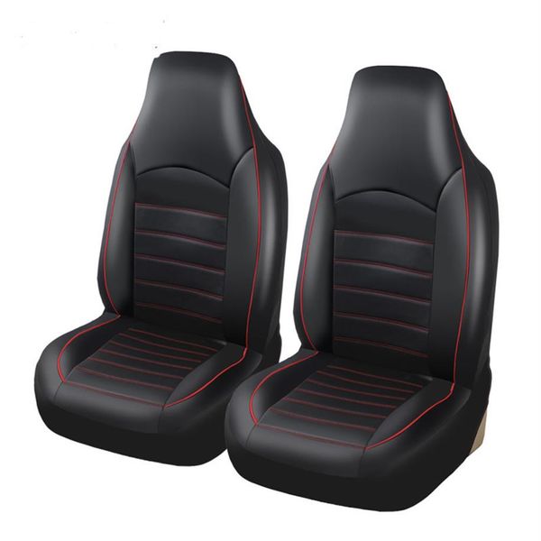 Coperchio di sedile per auto universali Siamese PU in pelle doppia sedili anteriori coperte per raccordi berline berline automobilistiche Accessori per interni automatici Proteggi298W