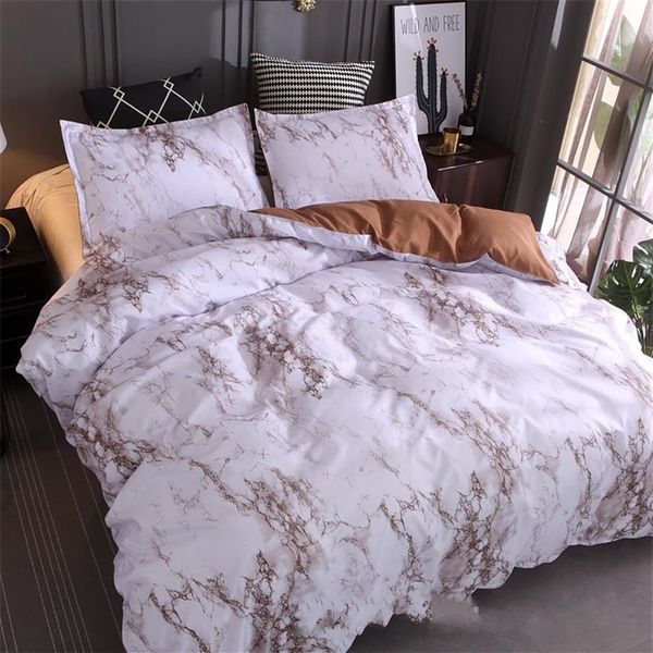 Conjunto de roupa de cama com padrão de pedra simples multicolorida simplicidade capa de colcha fronha fronhas conjuntos de edredons de cama queen 42xq K2244J