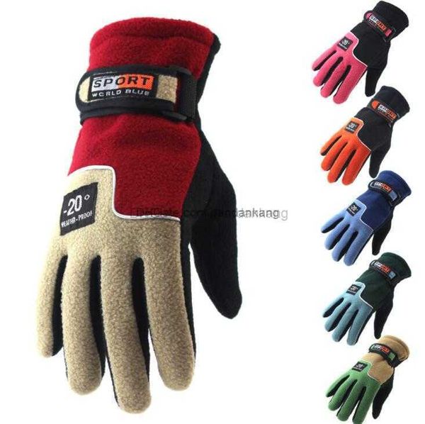 Ветропроницаемые зимние пары перчатки рукавины женщины с толстыми флисовыми перчатками для взрослых для взрослых мужские лыжные лыжные перчатки для взрослых.