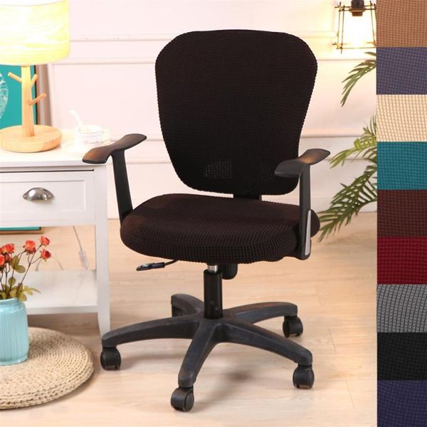 Jacquard Elastic Stretch Office Chair Cover Spandex Assento de Computador Rotativo Poltrona Slipcover Housse De Chaise Covers2220