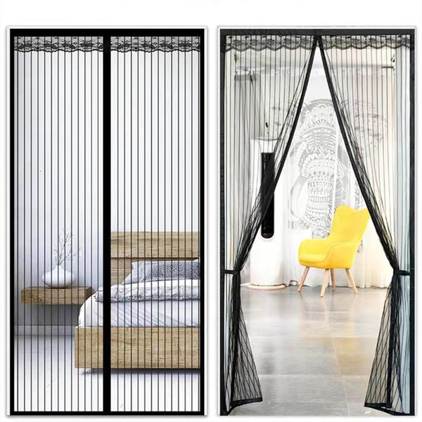 Cortinas transparentes magnéticas anti-mosquito, fechamento automático, tela, porta, tela, mosca, malha, insetos, para, janela, casa, tamanho personalizado 230721