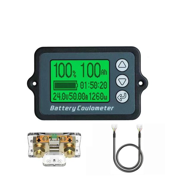 TK15 8-100V 350A Universal LCD Car Acid Lithium Lithium Battery monitor voltage Capacity Indicator meter tester coulombmeter