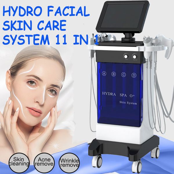 11 in 1 Hydra-Dermabrasionsmaschine, Sauerstoff-Gesichtspflege, Hydro-Mikrodermabrasion, Gesichtspeeling, BIO-Facelift, Ultraschall-Tiefenreinigungsmaschinen