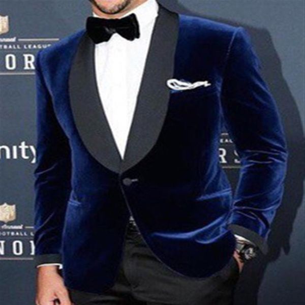 Cheap And Fine Velveteen Groomsmen Scialle Risvolto Smoking dello sposo Abiti da uomo Matrimonio Prom Cena Uomo Giacca Giacca Pantaloni Cravatta 094283Z