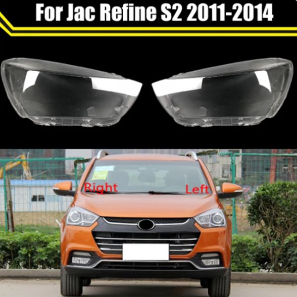 Cubierta de faro delantero de coche para Jac Refine S2 2011-2014, pantalla de faro de coche, cubiertas de luz de faro, carcasa de lente de cristal