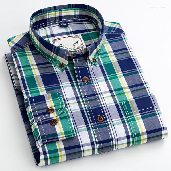 Camicie casual da uomo 2023 Moda primavera ed estate Camicia in cotone di velluto lungo alla moda americana europea alla moda