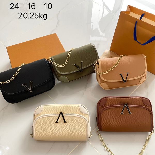 Bolsas Duffel de marca Bolsa feminina bolsa de ombro com botão esmaltado bolsa carteiro