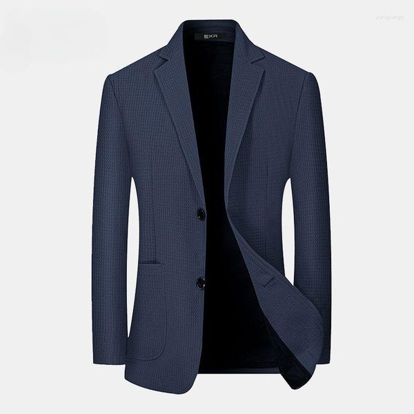 Мужские костюмы Spring Men Blazers Свадебное жених Slim Fit Business Cold Color Jacket Casual костюм для костюма Homme Coat D119