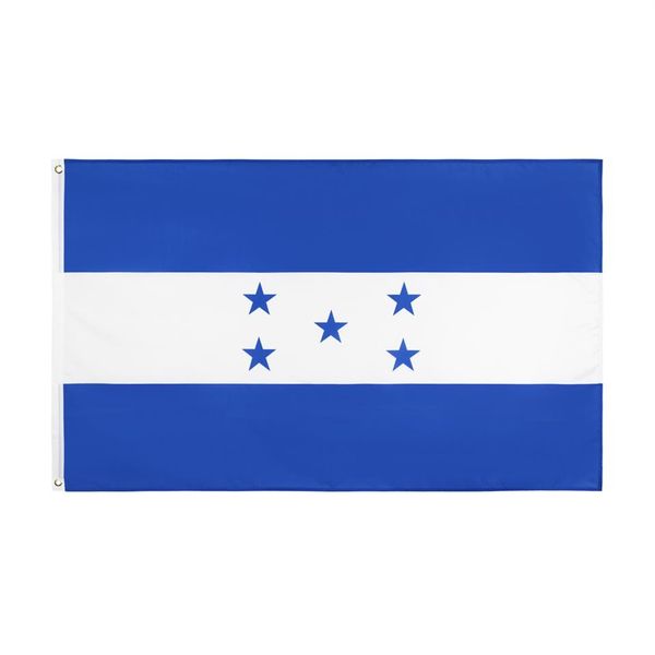 Honduras Ulusal Bayrak Dekorasyon Perakende Doğrudan Fabrika Bütün 3x5fts 90x150cm Polyester Banner Kapalı Açık Kullanımı237V