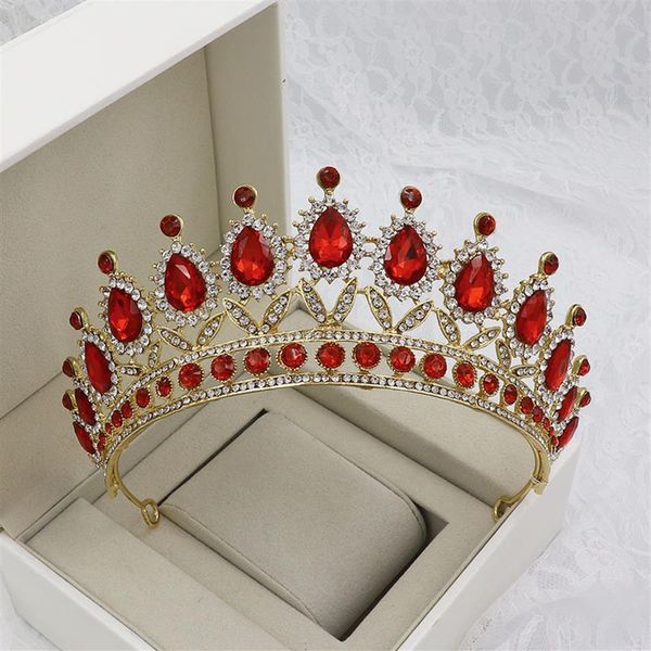 Düğün Taç Gelin Nedime Çiçek Kız Kristal Tiara Rhinestone Kaçak Kafa Bandı Gelinlik Stüdyosu Tiara Kalıp Altın Plaka253s