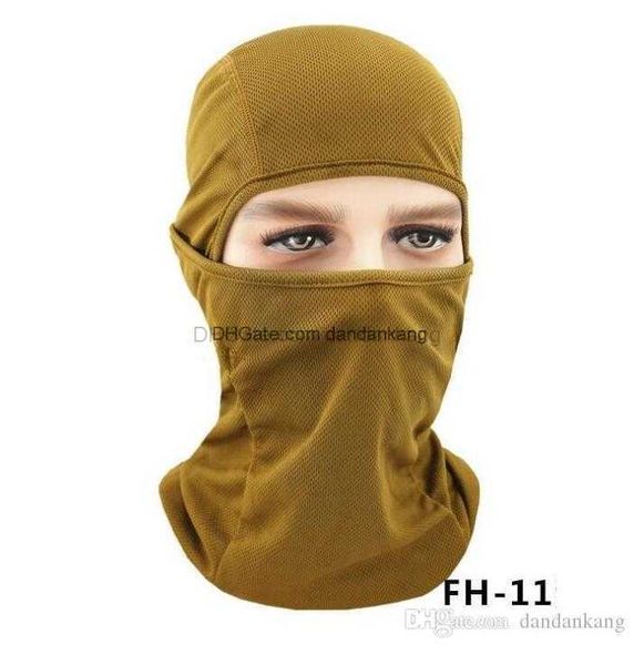 Tactical CS Army Hunting Head mask Cappe Summer Anti-UV Solid Quick-dry Maschere cap Outdoor multifunzione Balaclava Hat Airsoft Paintball Sciarpa protettiva Turban Gear