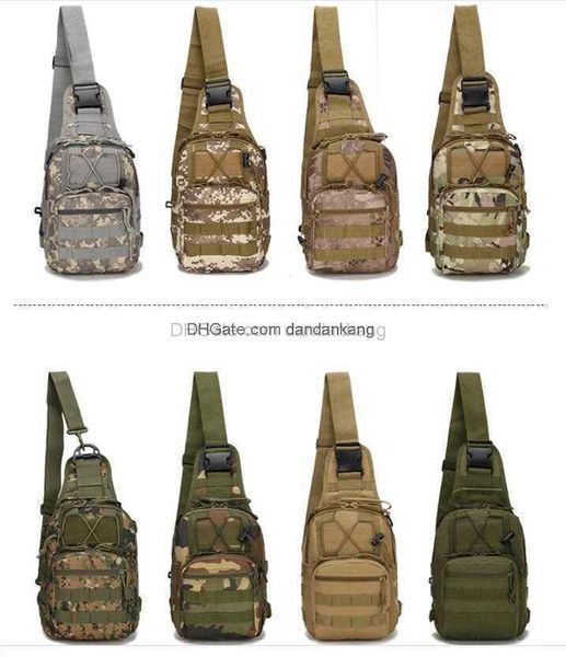 Mochila masculina multifuncional Ranger Molle System Sacos de ombro táticos para acampamento ao ar livre no peito bolsa mensageiro camuflagem exército pacotes de caça sacos de lona equipamentos