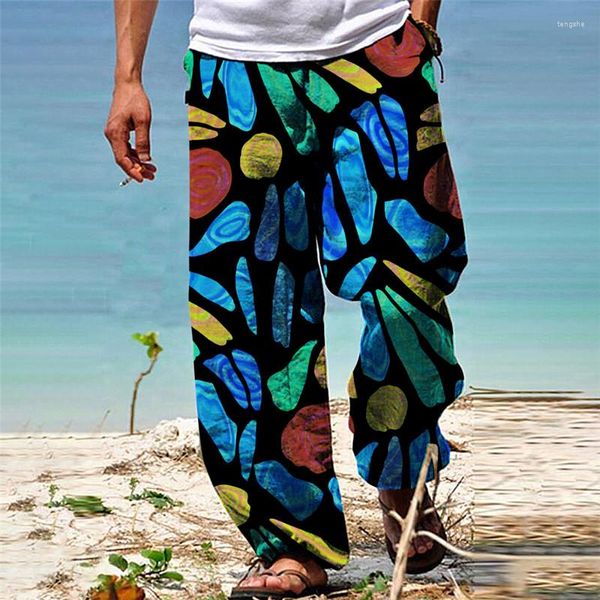 Мужские штаны Мужчины и женщины 3D Печать негабаритная уличная спортивная мода весенний осенний пляж пляж