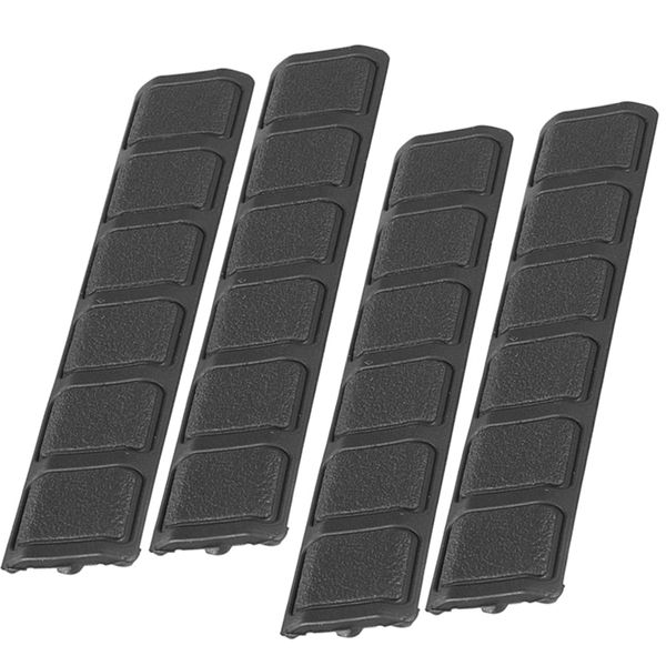 4 peças de borracha tática Keymod Soft Rail Cover Tipo Black De Rail Mount Cover