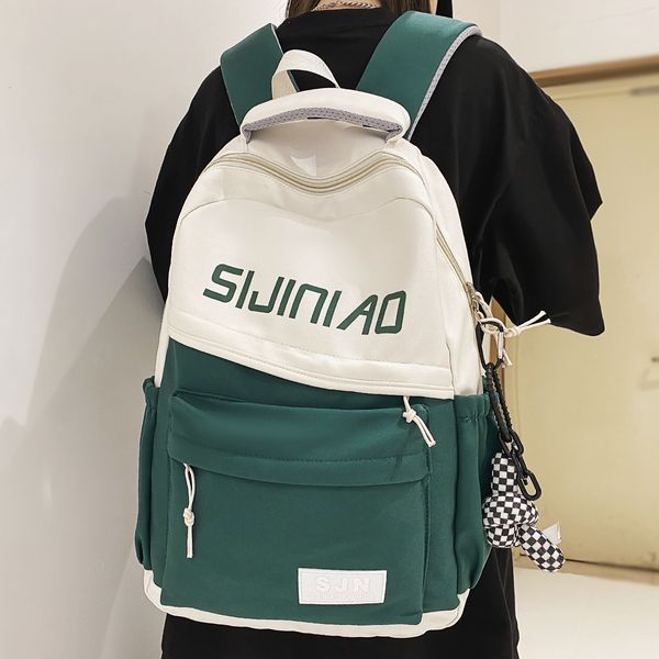 Школьные сумки мода женщина путешествие зеленая каваи сумки дамская модная книга студент -ноутбук рюкзак для подростковой девочки Nylon Cool 230721