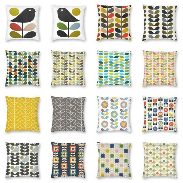 Kissen/dekoratives Kissen Orla Kiely Kissenbezug mit mehreren Stielen und Vögeln, skandinavische Blumen-Bodenhülle für Wohnzimmer, Sofa, Pillowc229A