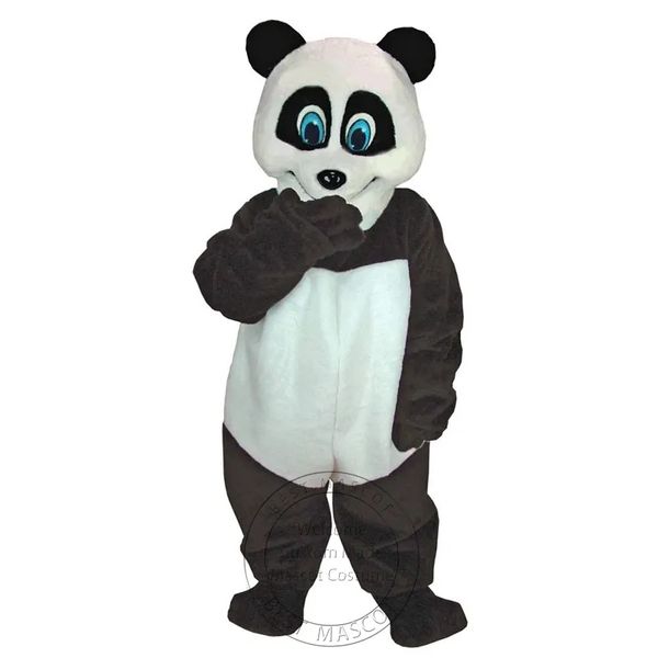 fantasias de mascote de panda de olhos azuis halloween roupa de personagem de desenho animado roupa de festa ao ar livre de natal tamanho adulto roupas de publicidade promocional