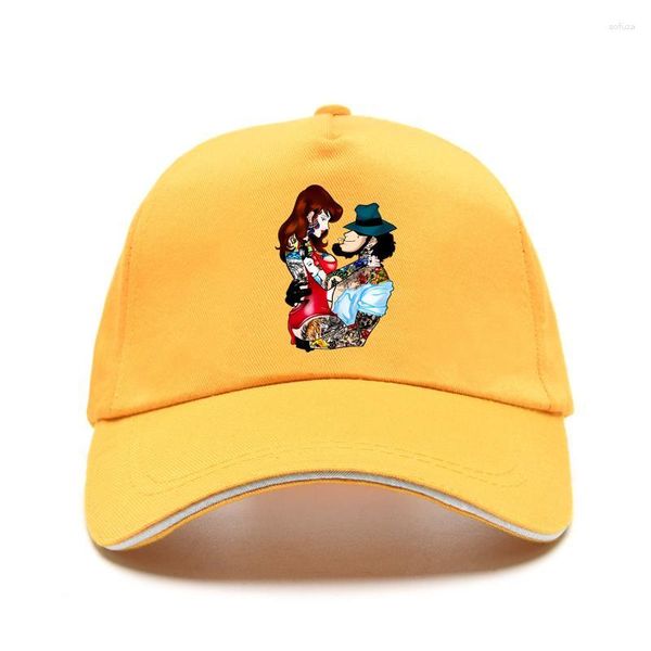 Ball Caps Baseball Cap Bill Hat Uomo Divererte Fujiko Jigen Lupine 3 Arsene Manga Anime Color Funny Printed