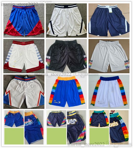 Basketball-Shorts 15 Nikola Jamal 27 Murray Jokic Aaron 50 Gordon Michael 1 Porter Jr. Allen 3 Iverson Dikembe 55 Mutombo Training Game Sporthose Herrengröße S-3XL