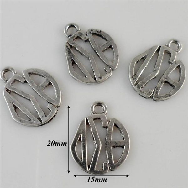 Charms Whole- 20pcs muita letra grega banhada a prata antiga Sorority delta sigma theta conectorpendant Factory e232n