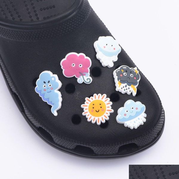 Accessori per parti di scarpe Prezzo di fabbrica Design personalizzato Moda Logo Gomma morbida in pvc Comode fibbie decorative per bambini Drop Delivery Ot9Ol