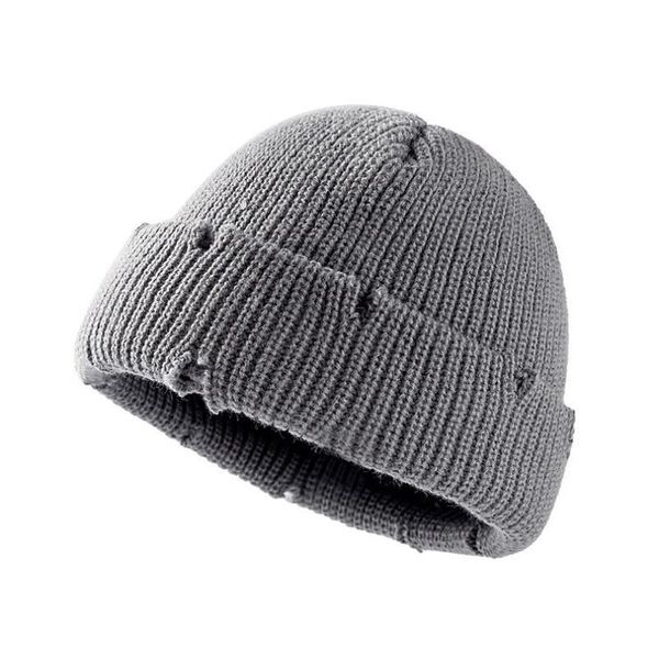 Шапочка/кепки для черепа модные зимние отверстия шляпы для женщин, вязаная теплые шапочки