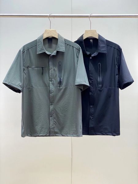 23 Primavera e l'estate nuova camicia casual a maniche corte bagnata ammollo anti-ultravioletto maschile design pionieristico comune a maniche corte