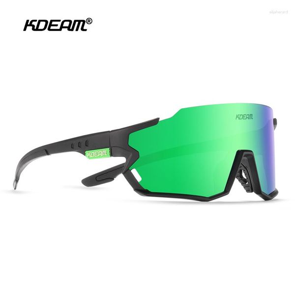 Óculos de sol marca KDEAM 2023 verão masculino óculos de ciclismo UV400 bicicleta pesca polarizado ao ar livre HD MTB condução esportes tons