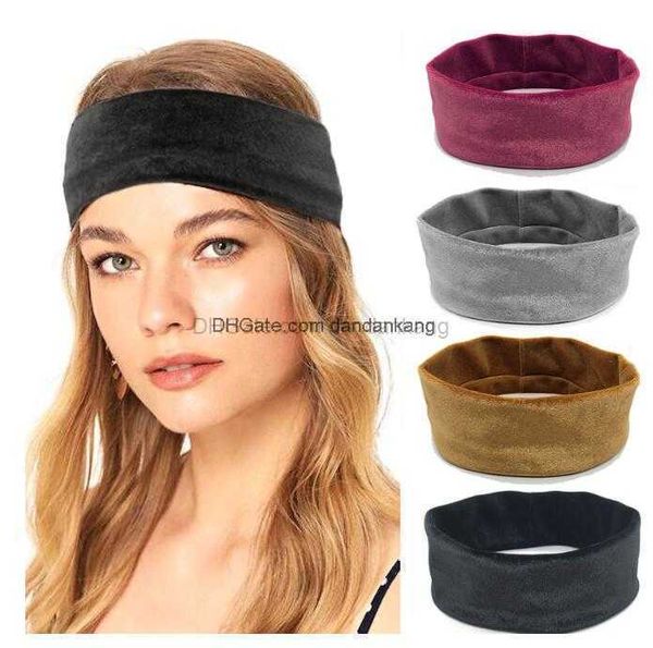 Heiße Frauen Mädchen Samt Stirnbänder Laufen Sport Fitness Haar Mithelfer Pleuche absorbieren Schweiß Frauen Boho Haar Kopf Wraps Haarbänder