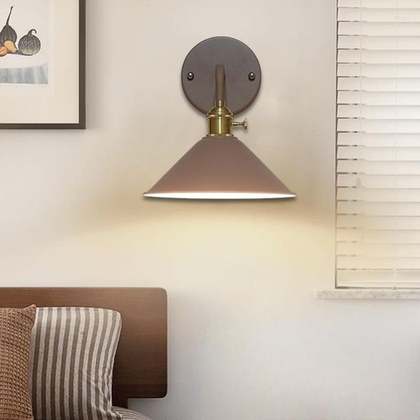 Lampada da parete moderna luce colorata camera da letto corridoio scala soggiorno comodino luci decorative Home Cafe Decor