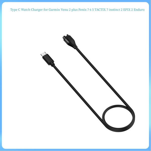 2 pièces/lot câble de charge USB C type-c pour Garmin Fenix 7 7S 7X 6 6S 6X 5 5X Plus Vivo active 3 4s 935 945 Venu 2 2S chargeur de montre