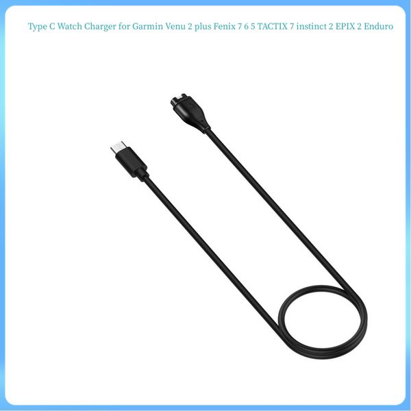 2 teile/los USB C typ-c Ladekabel für Garmin Fenix 7 7S 7X 6 6S 6X 5 5X Plus Vivo aktive 3 4s 935 945 Venu 2 2S Uhr ladegerät