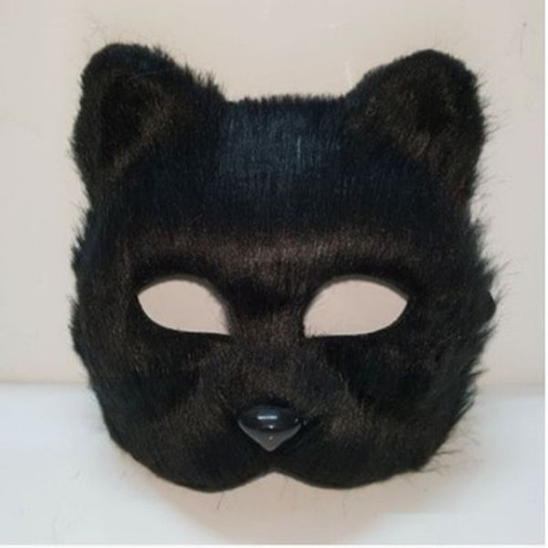 Schwarze rote Lady Fox Prom Maske weibliche Vollgesichts-Requisiten Katzenmaske Halloween Tier Mardi Gras Partymaske