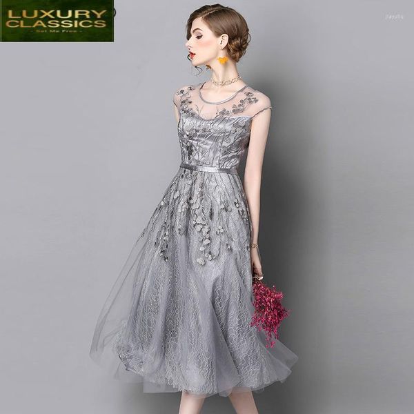 Vestidos casuais de malha feminina vestido de verão longo festa elegante maxi roupas vintage floral boho vestidos de festa 2023 LWL1670