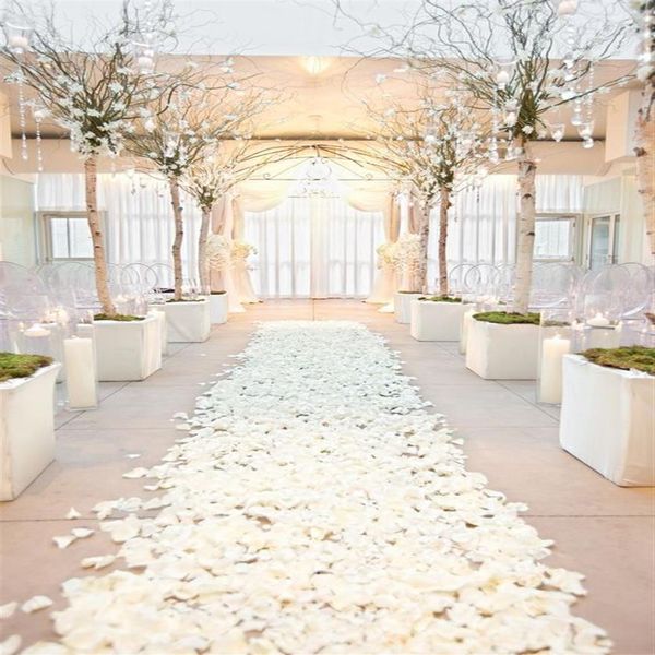 Petali di fiori di rosa di seta a buon mercato 1000 pezzi Un sacco di fiori artificiali Decorazioni per feste di compleanno di nozze 288 m