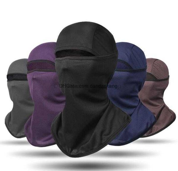 yaz örgü malzemesi balaclava kapağı anti UV hızlı kurutma terleme ter başı kapağı taktik cs koruyucu maskeler rüzgar geçirmez bandana bisiklet bisiklet maskesi