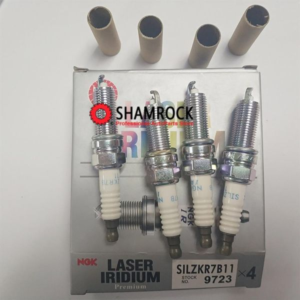 Velas de ignição originais NGK Laser Iraurita NGK SILZKR7B11 9723 se encaixa para Honda Elantra Santa Azera Tucson Kkia Sorento Forte Sedona217Q