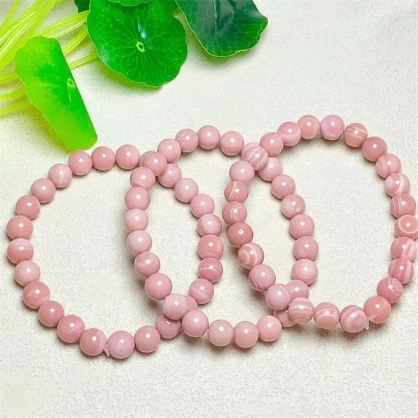 Strand 7 MM Natural Pink Opal Bracciale Crystal Reiki Healing Gemstone Fashion Jewelry Fengshui Regalo per le donne 1 pz