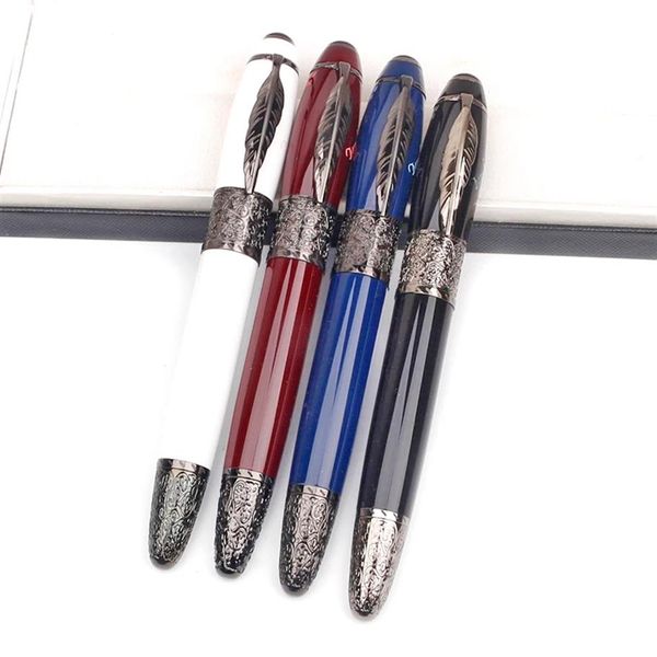 Yamalang Luxury Pud Автор робинсона Крузо писатель с Maple Leaf Clip Office School Supply Ballpoint Pens238J